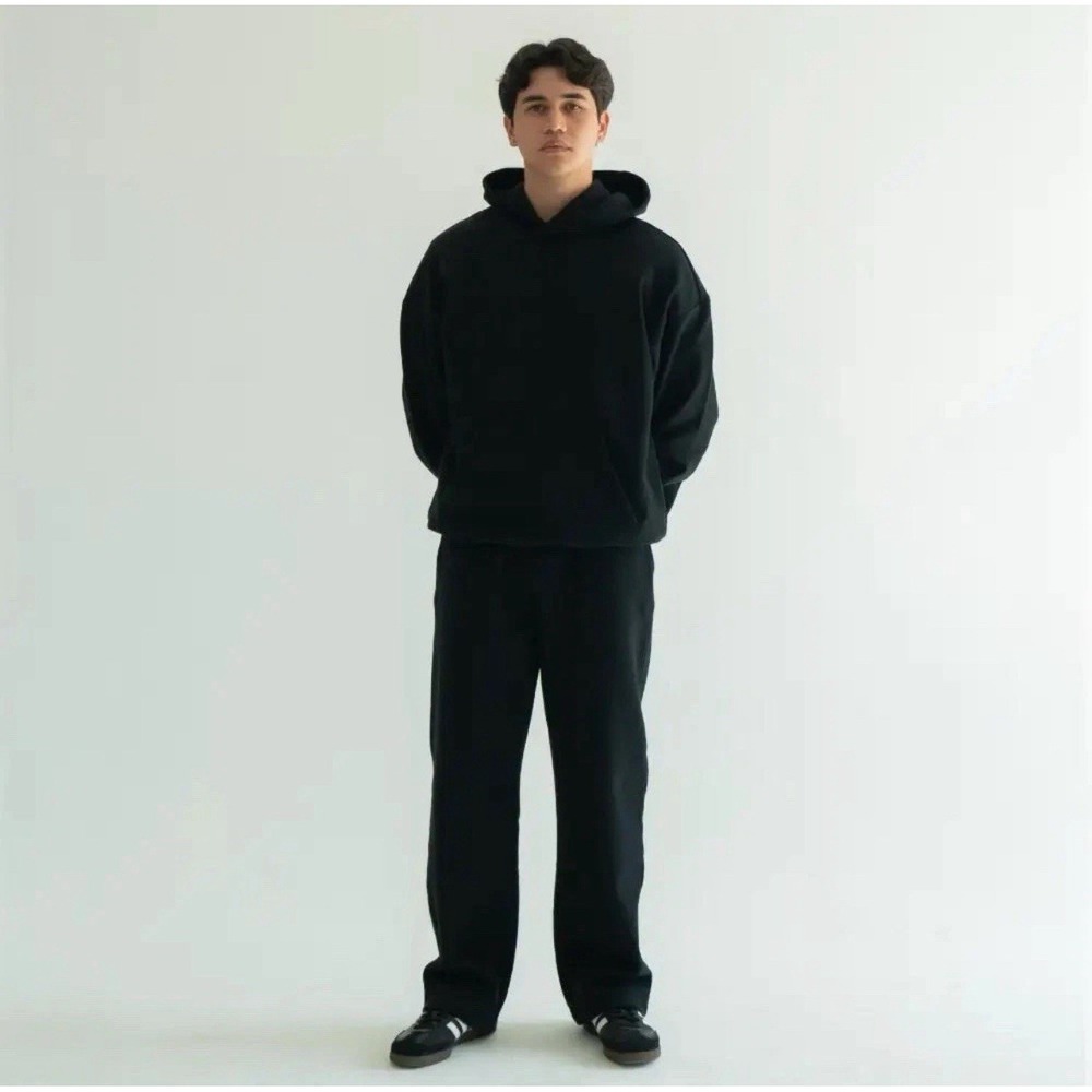 NEW Lucid Blanks Black Heavy 350 GSM Fleece Hoodie‎ Size Medium M